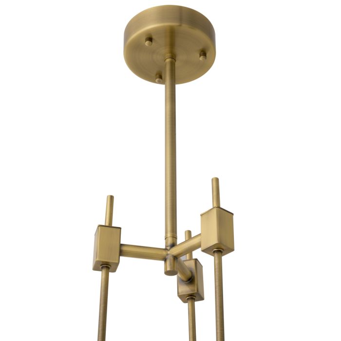 Lustre doré en verre transparent | Eichholtz Bellano S