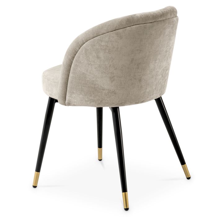 Chaise de salle à manger en tissu sable (lot de 2) | Eichholtz Chloé