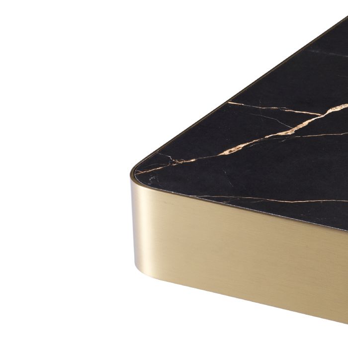 Table d'appoint dorée en céramique noire | Eichholtz Luxus