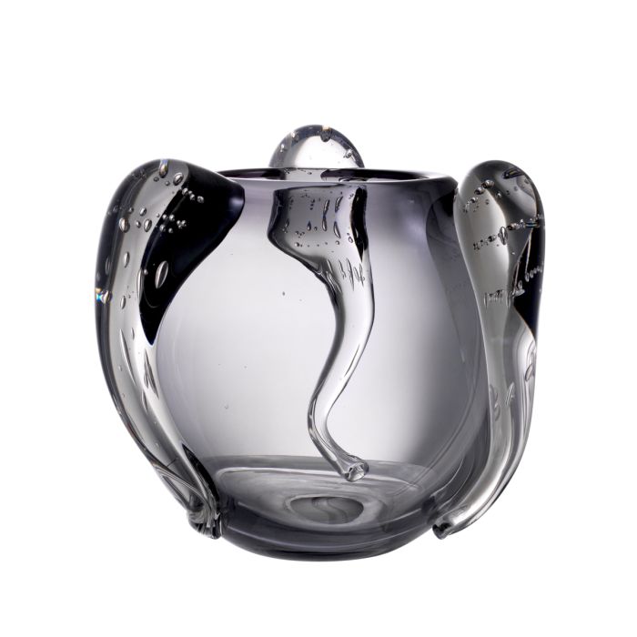 Vase en verre soufflé gris | Eichholtz Sianluca S