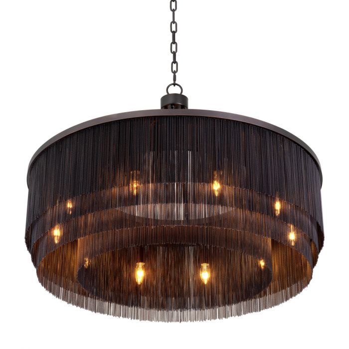 Lustre en bronze à franges | Eichholtz Tissot L