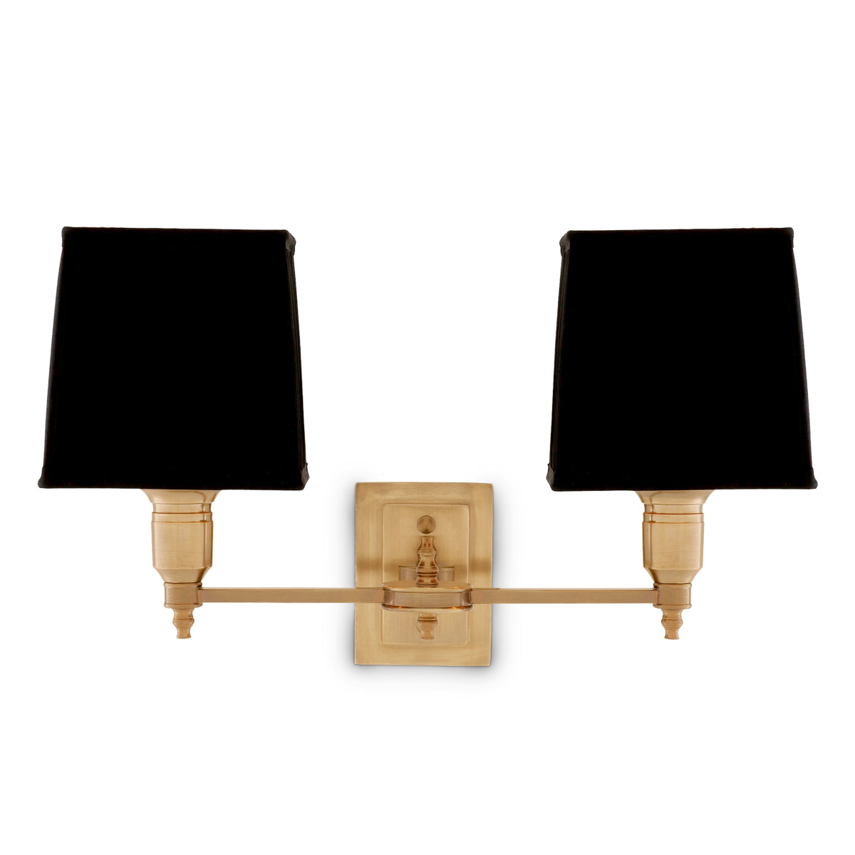 Applique murale en laiton antique avec abat-jours noirs | Eichholtz Lexington Double - vue d'ambiance | REMO-HOME