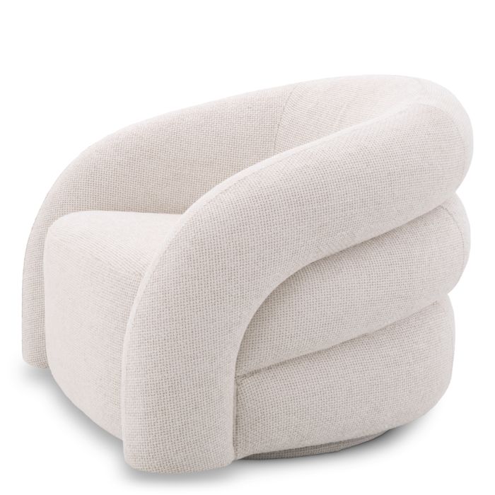 Fauteuil en tissu blanc cassé | Eichholtz Novelle