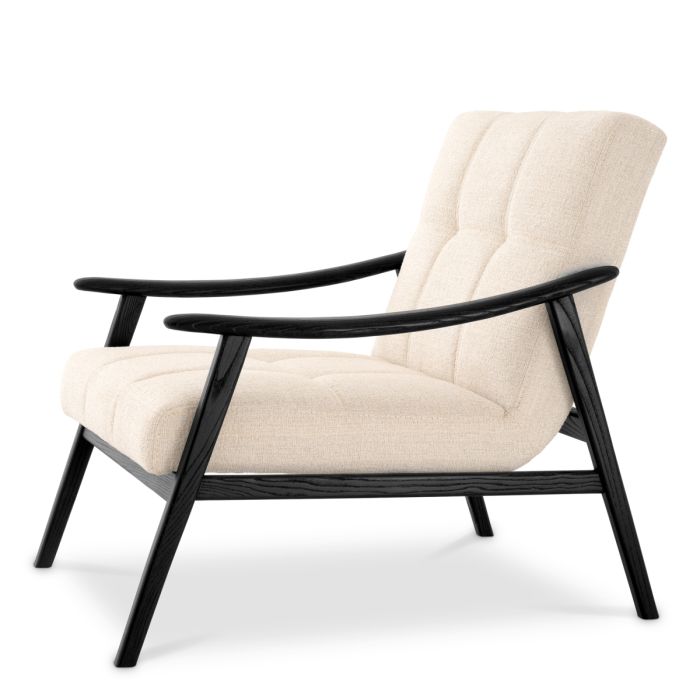 Fauteuil en tissu beige | Eichholtz Mortensen