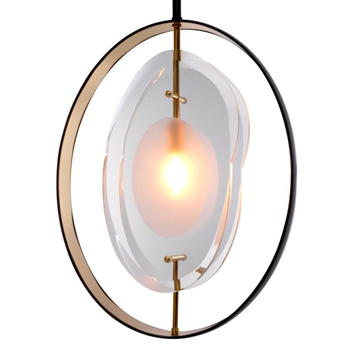 Lustre en bronze et en verre satiné | Eichholtz Vincente