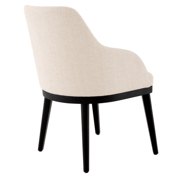 Chaise de salle à manger avec accoudoirs blanc écru | Eichholtz Costa