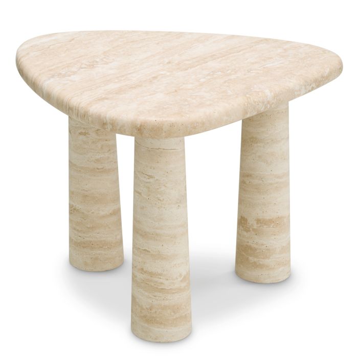 Table d'appoint en travertin | Eichholtz Larino S
