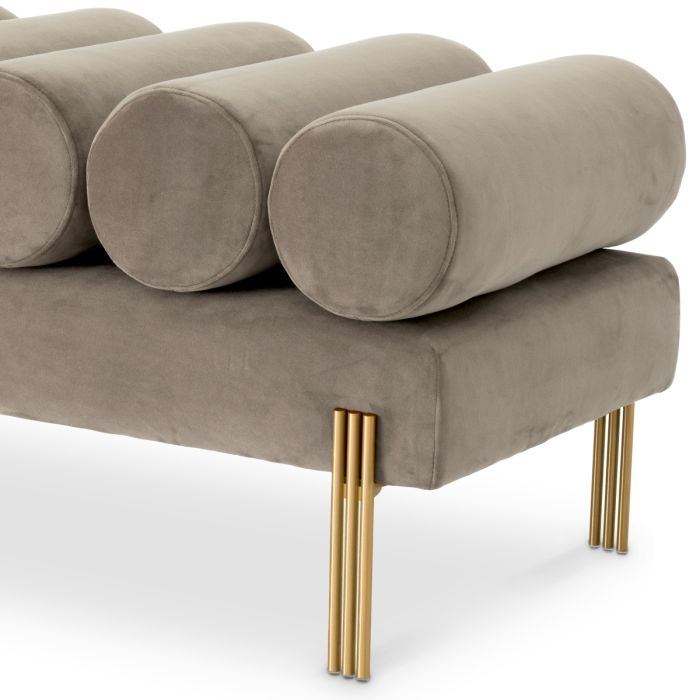 Banc en velours gris | Eichholtz Oxley