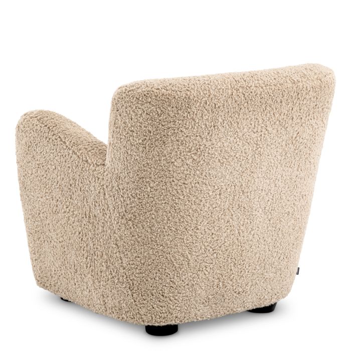 Fauteuil molletonné sable | Eichholtz Bixby