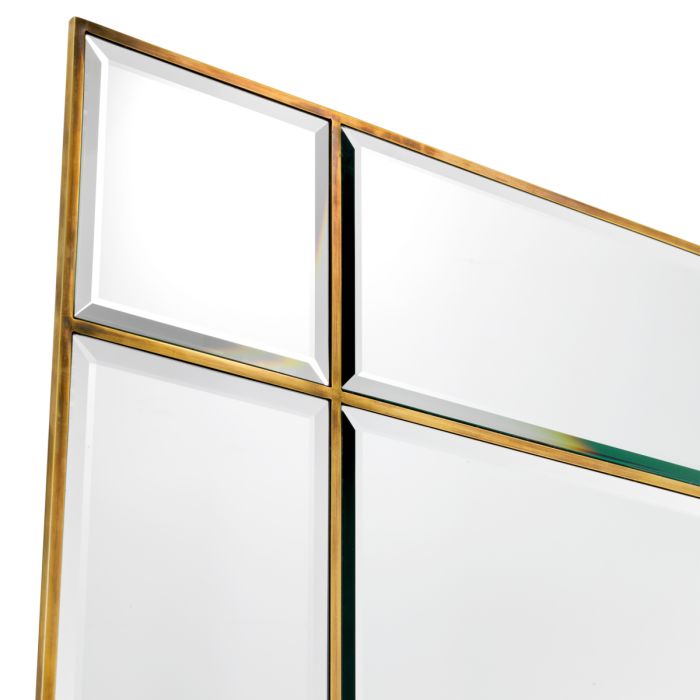 Miroir rectangulaire en laiton avec appliques | Eichholtz Beaumont