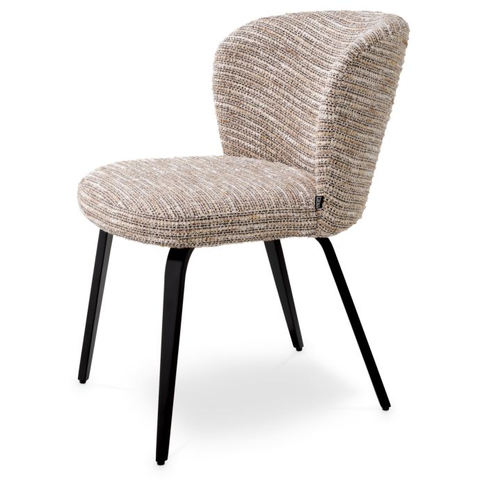 Chaise de salle à manger en tissu beige | Eichholtz Halard