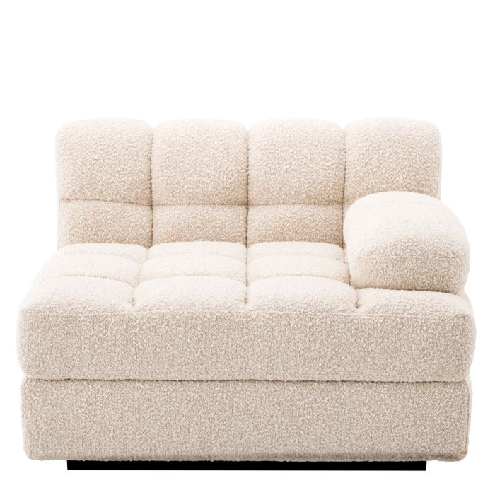 Module d'angle droit bouclé crème | Eichholtz Dean