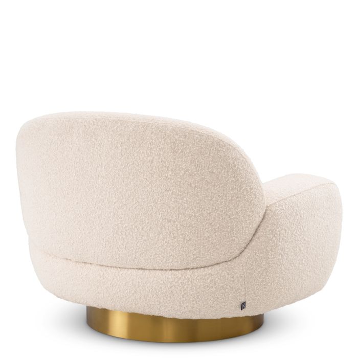 Fauteuil bouclé crème | Eichholtz Udine