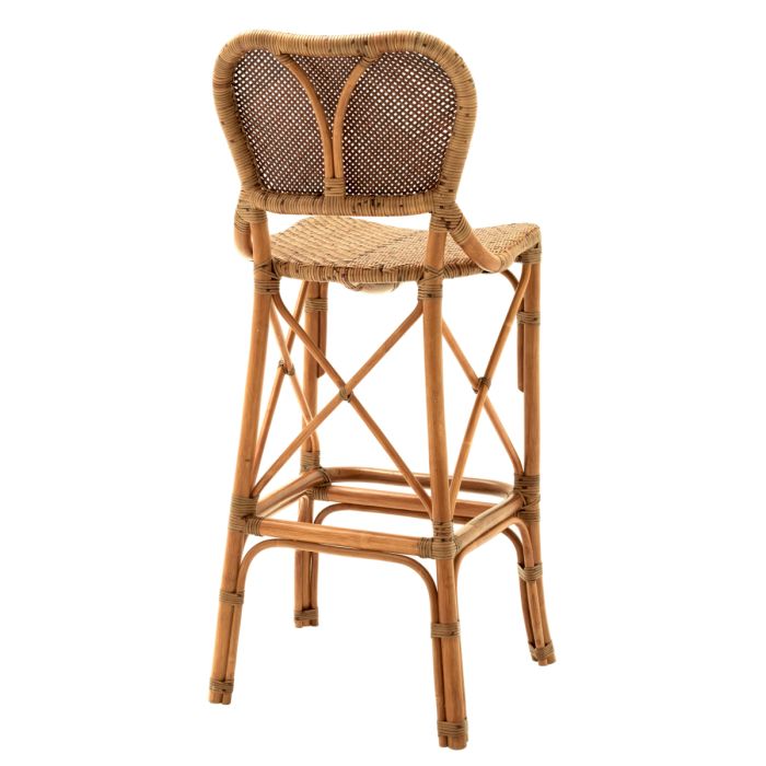 Chaise de comptoir marron en rotin | Eichholtz Colony