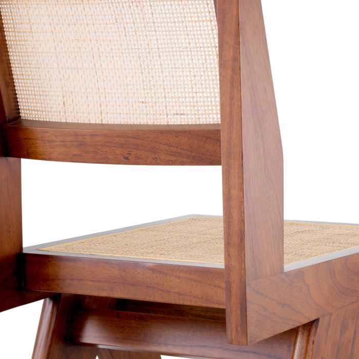 Chaise de salle à manger marron en rotin | Eichholtz Niclas