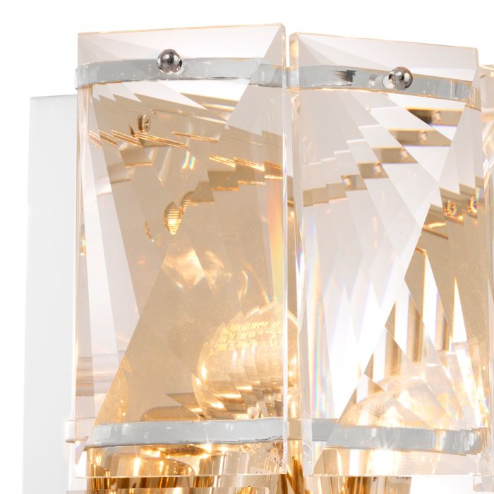 Applique murale argentée en verre cristal | Eichholtz Amazone