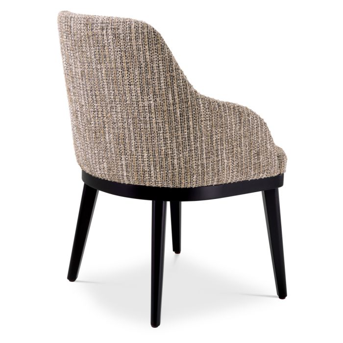 Chaise de salle à manger avec accoudoirs en tissu beige | Eichholtz Costa