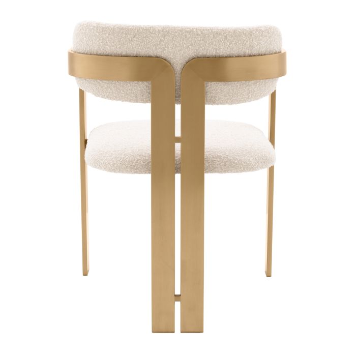 Chaise de salle à manger bouclé crème | Eichholtz Donato