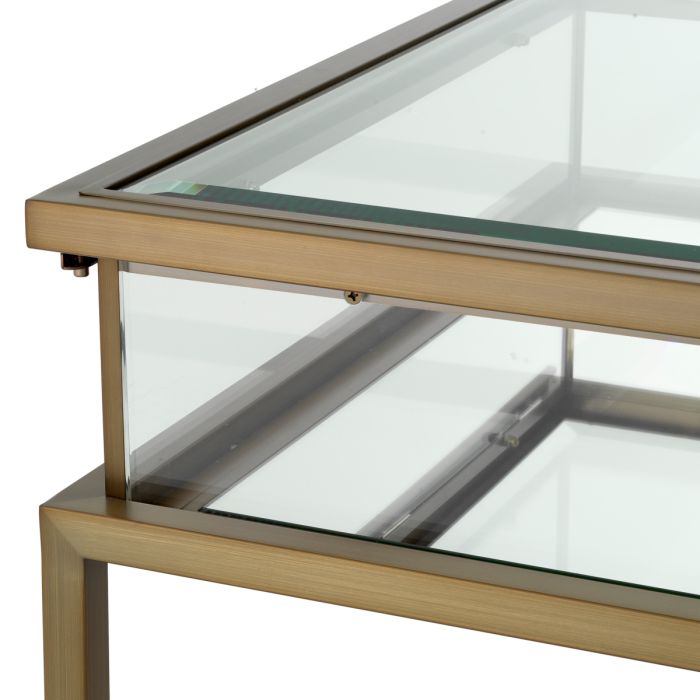 Table basse rectangulaire en laiton brossé | Eichholtz Harvey