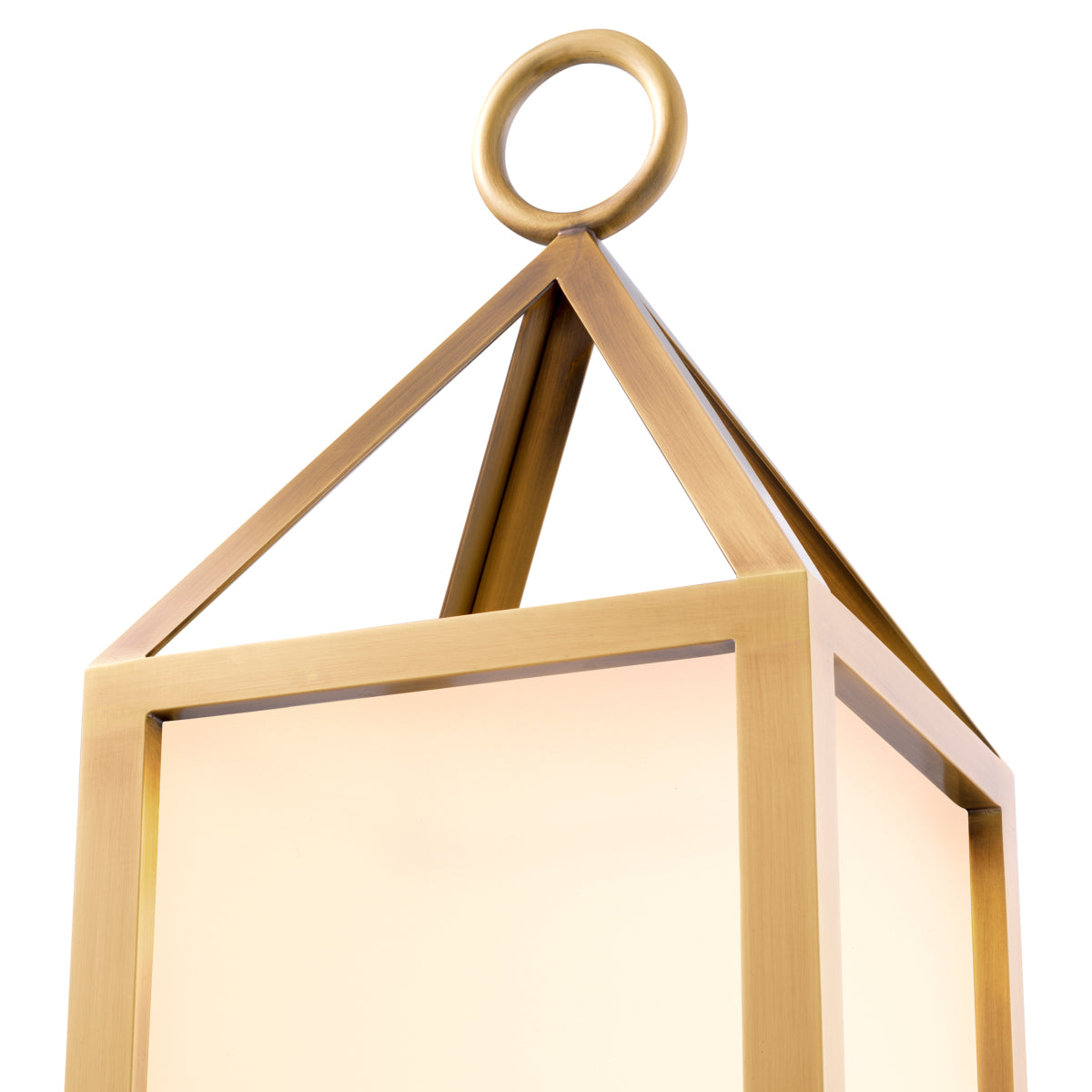 Lampe extérieure en laiton antique et verre blanc | Eichholtz Riserva XL - vue d'ambiance | REMO-HOME