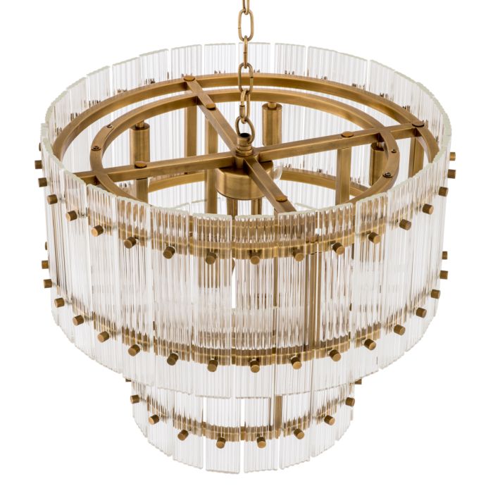 Lustre doré en verre transparent | Eichholtz Ruby S