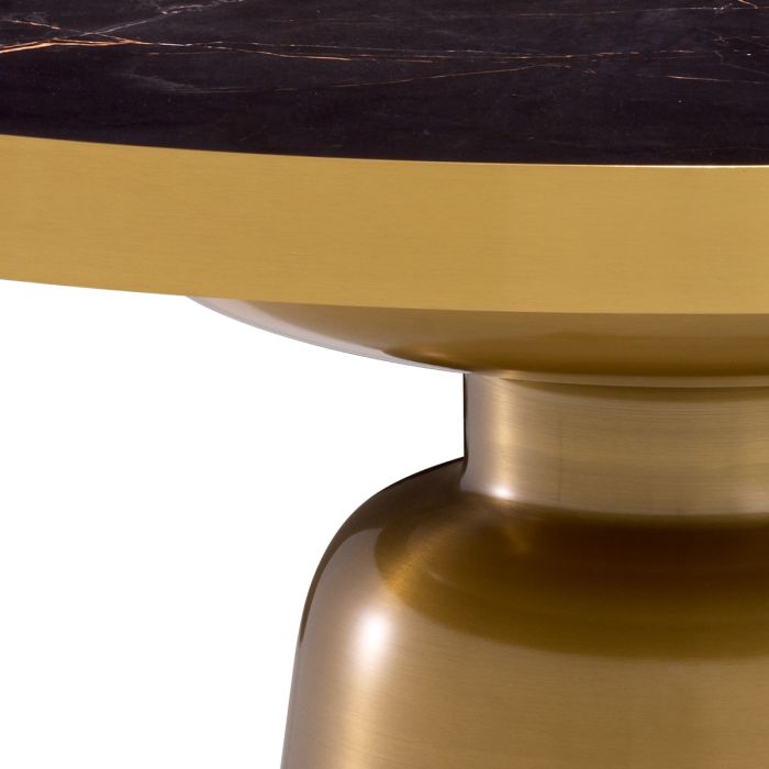 Table basse dorée en céramique noire | Eichholtz Soren