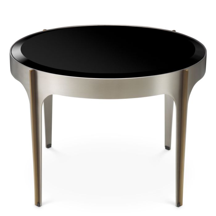 Table d'appoint en métal et verre noir | Eichholtz Artemisa