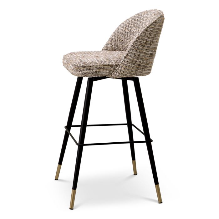 Chaise de bar en tissu beige (lot de 2) | Eichholtz Cliff