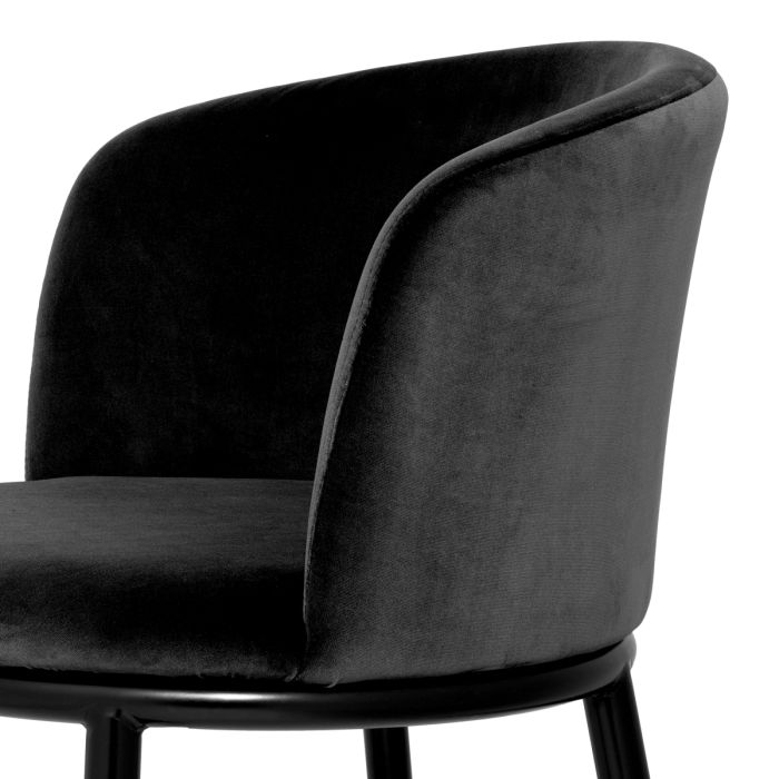 Chaise de salle à manger en velours noir (lot de 2) | Eichholtz Filmore