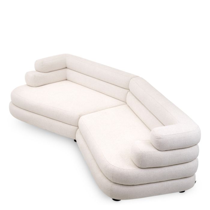 Canapé 3-4 places en tissu blanc cassé | Eichholtz Malaga L