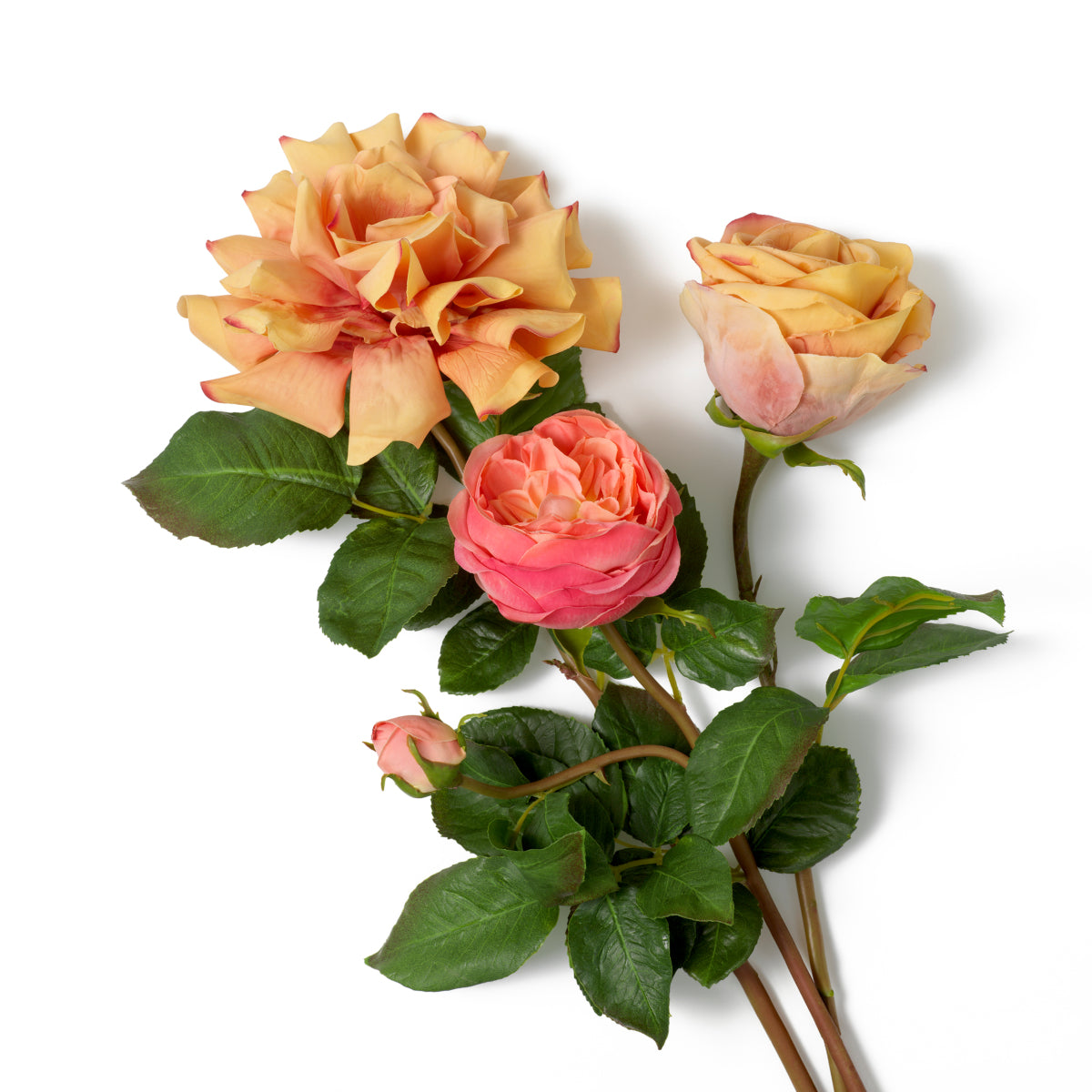 Bouquet de roses réalistes trois tons pêche 72 pcs/3 variétés | Eichholtz Bouquet of Roses real touch 72 pcs/3 varieties - vue d'ambiance | REMO-HOME