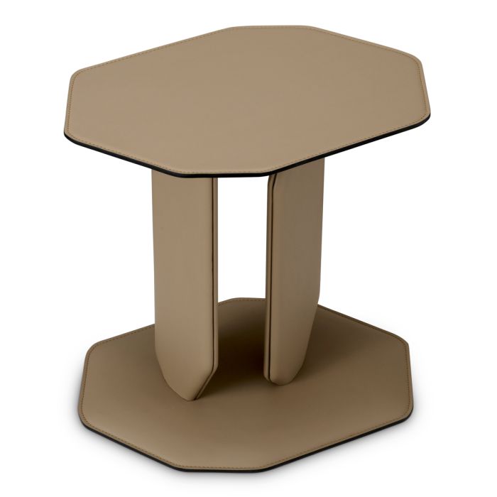 Table d'appoint en cuir marron | Eichholtz Maurizio