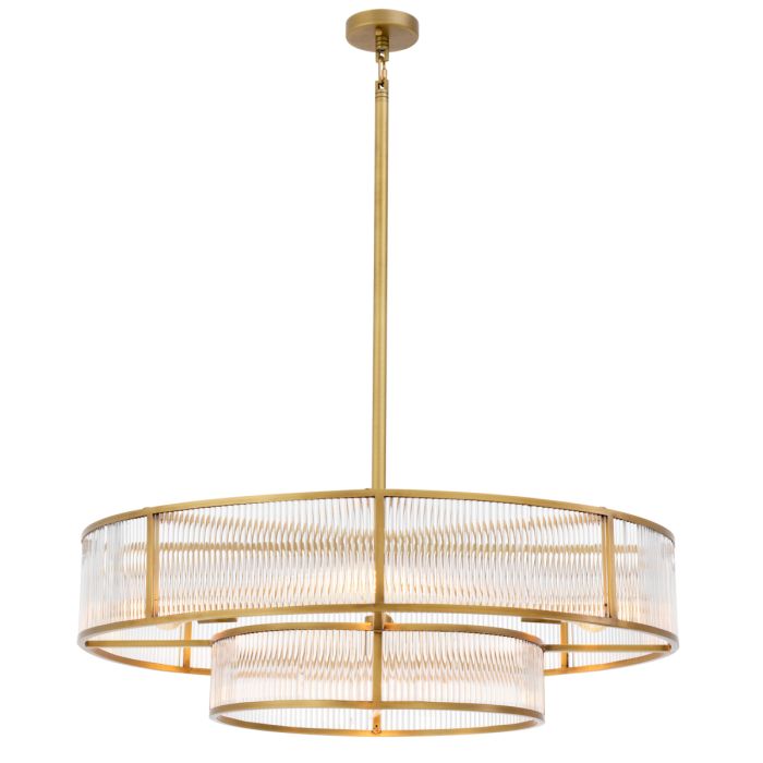 Lustre doré en verre transparent | Eichholtz Montparnasse