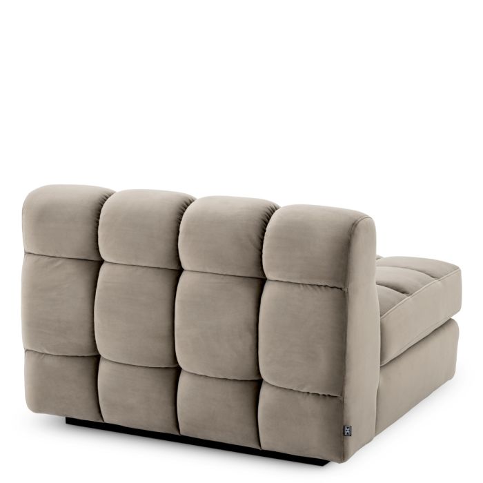 Module central modulable en velours greige | Eichholtz Dean