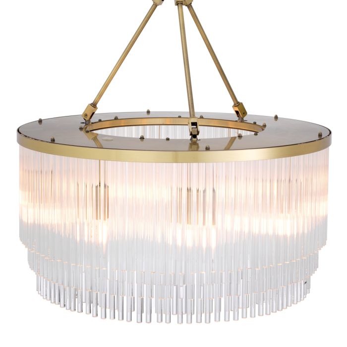 Lustre doré en verre transparent | Eichholtz Hector S