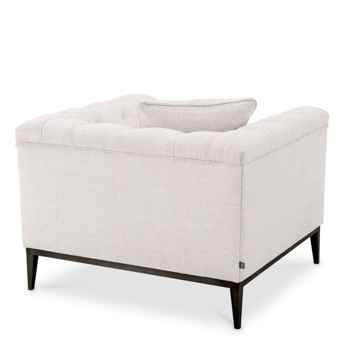 Fauteuil en tissu blanc cassé | Eichholtz Cesare