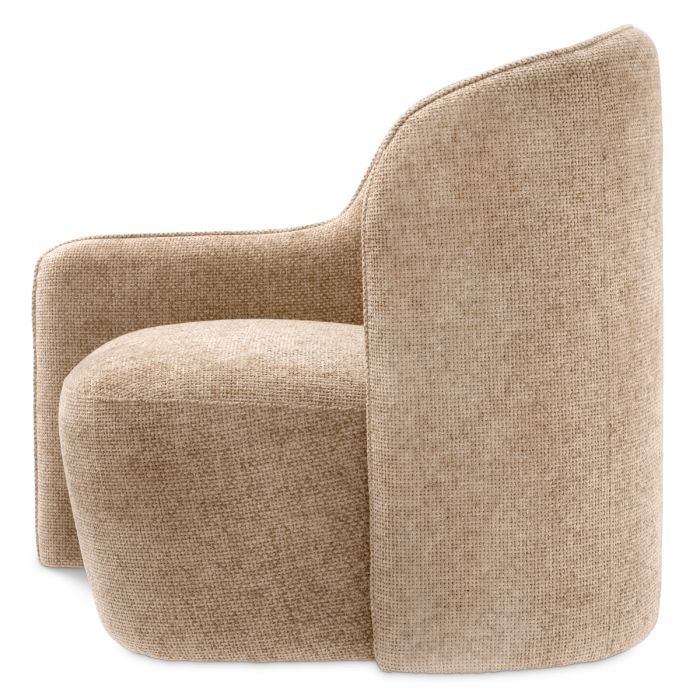 Fauteuil en tissu sable | Eichholtz Barrier G
