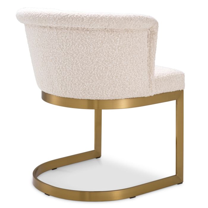 Chaise de salle à manger bouclé crème | Eichholtz Bofinger