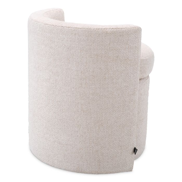 Tabouret en tissu blanc cassé | Eichholtz Arcadia