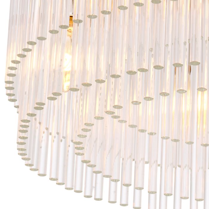 Plafonnier argenté en verre transparent | Eichholtz Hector