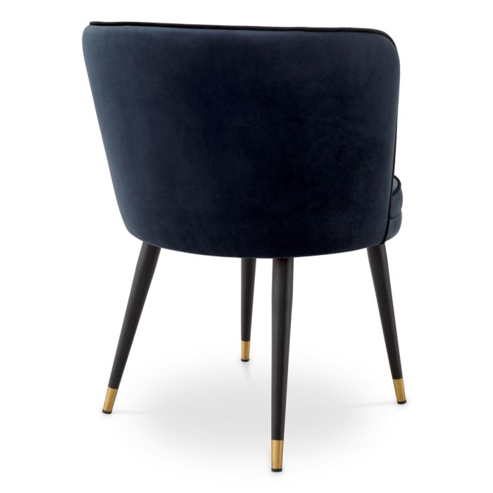 Chaise de salle à manger en velours bleu nuit | Eichholtz Grenada