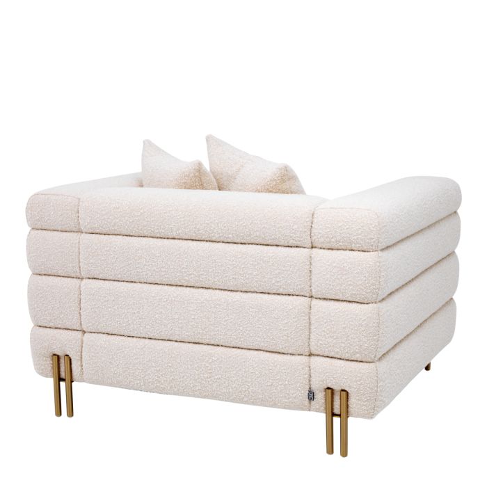 Fauteuil bouclé crème | Eichholtz York