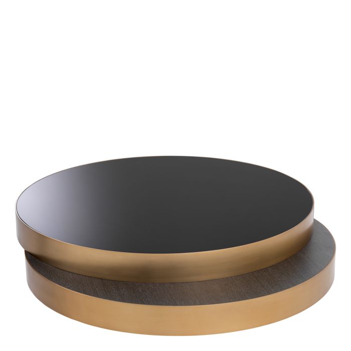 Table basse dorée en chêne anthracite | Eichholtz Griffith