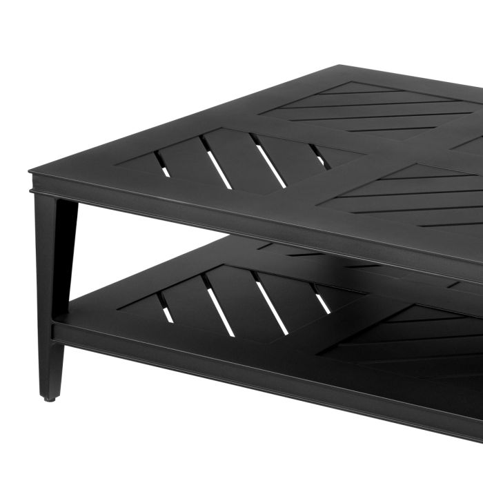 Table basse extérieur en métal noir | Eichholtz Bell Rive