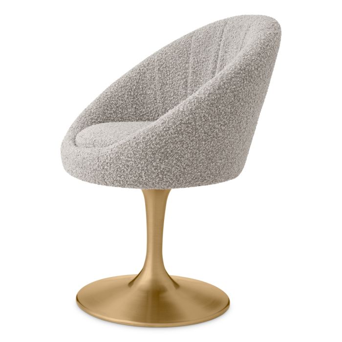 Chaise de salle à manger bouclé gris | Eichholtz O'Neill
