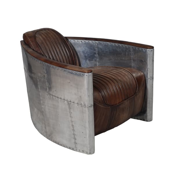 Fauteuil Aviator Tomcat Brown/Silver | Andrew Martin - vue principale | REMO-HOME
