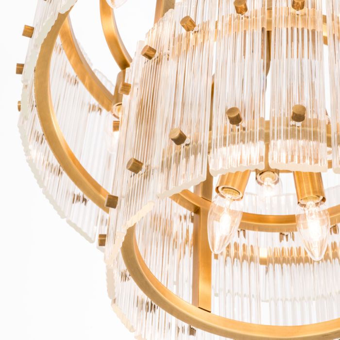 Lustre doré en verre transparent | Eichholtz Ruby S