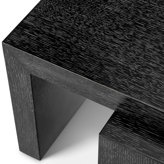 Table basse en chêne anthracite (lot de 2) | Eichholtz Salento