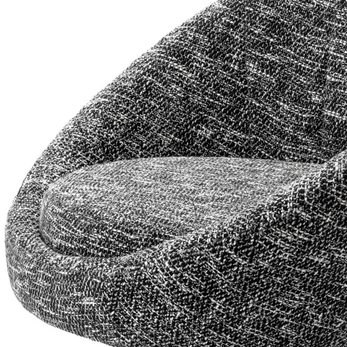 Chaise de salle à manger en tissu noir | Eichholtz O'Neill