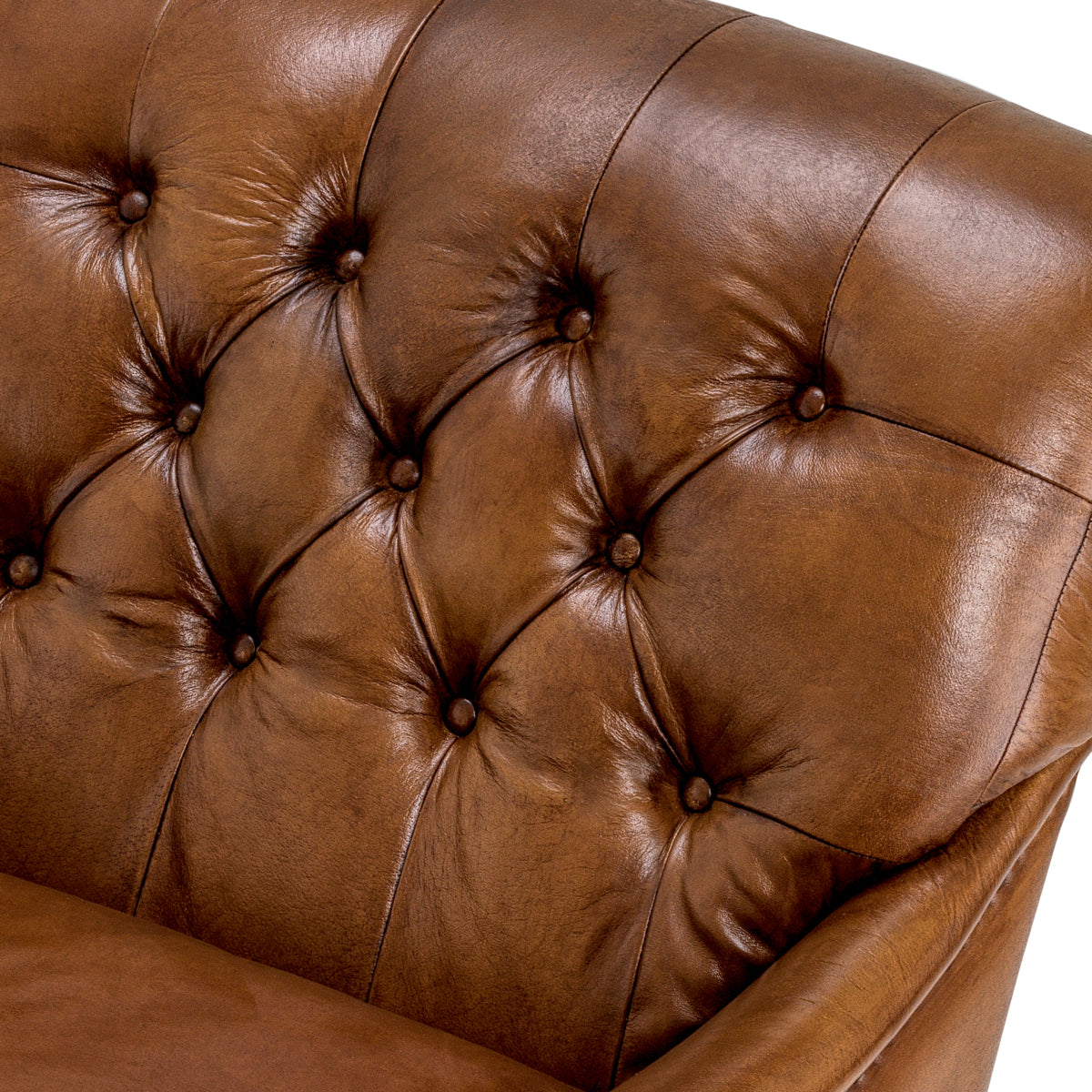 Fauteuil en cuir tabac | Eichholtz Caledonian - vue d'ambiance | REMO-HOME
